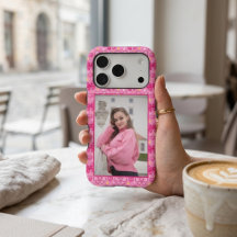 Moe Kawaii Roze Strikjes Harten Aangepaste Foto