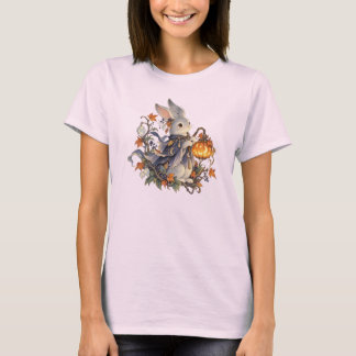 Moe Konijn Pompoen Lantaarn Halloween Dames T-shir T-shirt