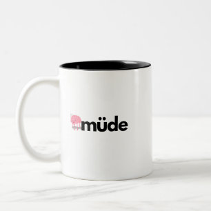 Moe - Minimalistisch Duits woord Funny koffiemok Tweekleurige Koffiemok