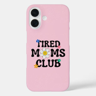 Moe Moms Club Retro Daisy Pink iPhone 16 Hoesje
