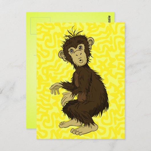 Moe Monkey Briefkaart (Voorkant / Achterkant)