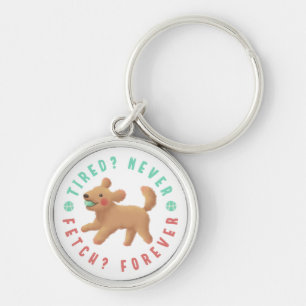 Moe? Nooit. halen? Voor altijd. Goldendoodle Sleutelhanger