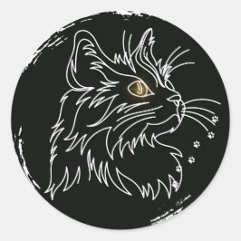Moe Ontwerp Voor Kattenliefhebbers Ronde Sticker