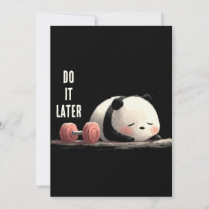 Moe Panda Fitness – Schattige Grappige Workout Kun Feestdagenkaart