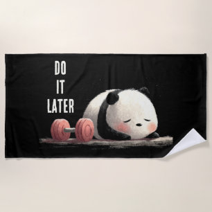 Moe Panda Gym – Mooie Grappige Workout Kunst Strandlaken