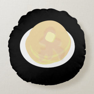Moe pannenkoek druipend van stroop ontbijt rond kussen