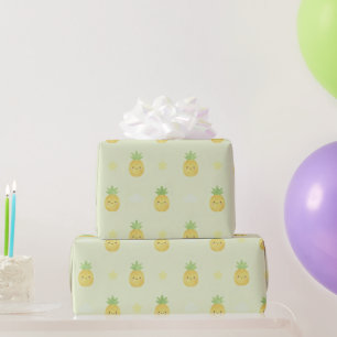 Moe patroon van ananas baby verjaardag cadeaupapier