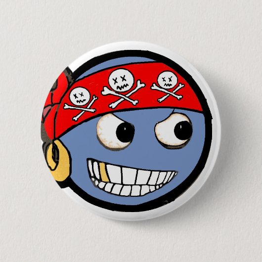 moe pirate ronde button 5,7 cm (Voorkant)