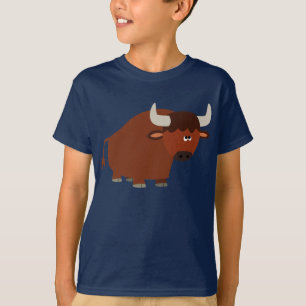 Moe Schattig Cartoon Stier Kinderen T-Shirt