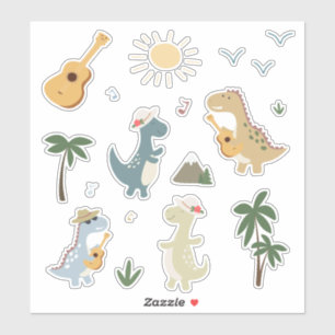 Moe Set Baby Dinosaur Kinderen Cartoons Kleurrijk  Sticker
