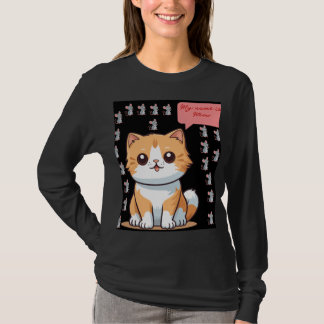 Moe T-shirt met Cartoonkat en tekst "Mijn naam is