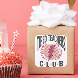 Moe Teacher Club Leraar Waardering Vierkante Sticker