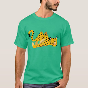 Moe Uitdagende Cartoon Jachtluipaard T-Shirt