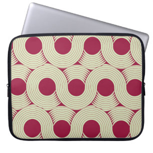 Moebiusstreep: Oneindige rood-groene Tegel Laptop Sleeve