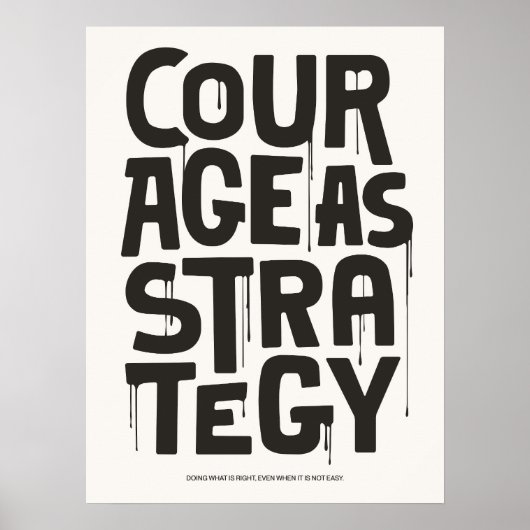 Moed als Strategie - Typografie Print | Kunst aan (Voorkant)