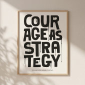 Moed als Strategie - Typografie Print | Kunst aan