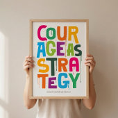 Moed als Strategie - Typografie Print | Wand Kunst