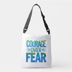 Moed boven angst crossbody tas