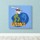Moed de laffe hond | Eustace Graphic Canvas Afdruk (Insitu (Houten vloer))