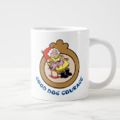 Moed de laffe hond | Good Dog Courage Extra Grote Beker (Rechts)