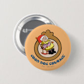 Moed de laffe hond | Good Dog Courage Ronde Button 5,7 Cm (Voorkant /achterkant)