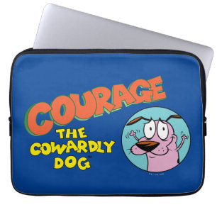 Moed de laffe hond   LOGO SHOW Laptop Sleeve