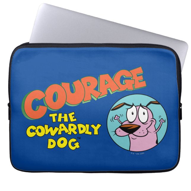 Moed de laffe hond | LOGO SHOW Laptop Sleeve (Voorkant)