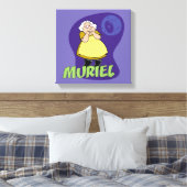 Moed de laffe hond | Muriel Graphic Canvas Afdruk (Insitu (Slaapkamer))