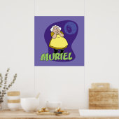 Moed de laffe hond | Muriel Graphic Poster (Keuken)