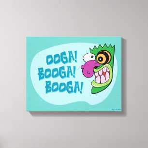 Moed de laffe hond   Ooga Booga Booga! Canvas Afdruk