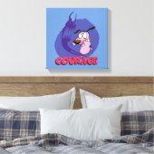 Moed de laffe hond | Schaduwafbeelding Canvas Afdruk (Insitu (Slaapkamer))