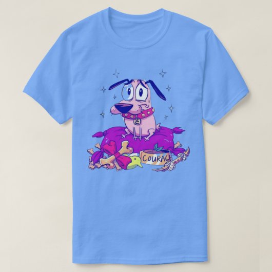 Moed de laffe hond t-shirt (Design voorkant)