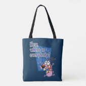 Moed de laffe hond | Waar is iedereen? Draagtas (Achterkant)