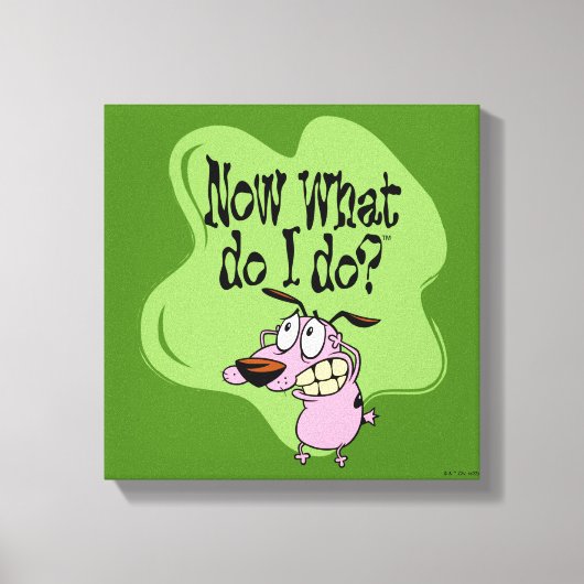 Moed de laffe hond | Wat moet ik nu doen? Canvas Afdruk (Voorkant)