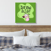 Moed de laffe hond | Wat moet ik nu doen? Canvas Afdruk (Insitu (Slaapkamer))