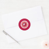 Moed en kracht Red Evil Eye Ronde Sticker (Envelop)