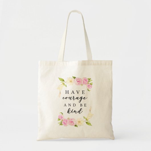 Moed en wees aardig | Botanische baard Tote Bag (Voorkant)
