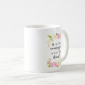 Moed en wees aardig | Waterverf Floral Koffiemok (Voorkant rechts)