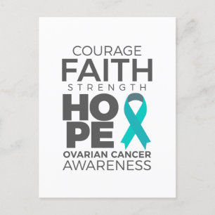 Moed Faith Strength Hope Ovarian Awareness Briefkaart