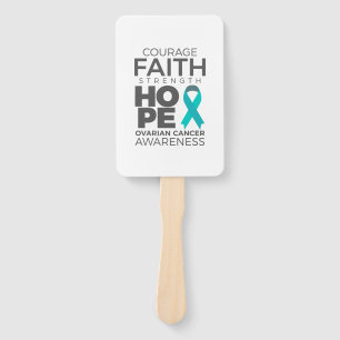 Moed Faith Strength Hope Ovarian Awareness Handwaaier