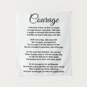 Moed Gedicht op Tapestry Wandkleed