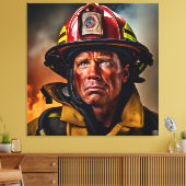 Moed in de Inferno Canvas Afdruk (Insitu (Woonkamer))