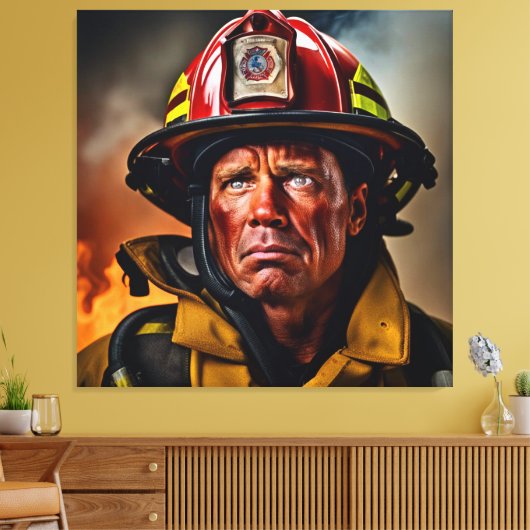 Moed in de Inferno Canvas Afdruk (Insitu (Woonkamer))