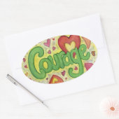 Moed Inspirerend Word Art Label Stickers (Envelop)