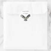 Moed is angst dat zijn gebeden met Owl Ronde Sticker (Tas)