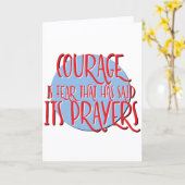 Moed is het Jubileum van de Fear Recovery-slogan Kaart (Gele Bloem)