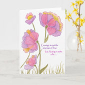 Moed niet bang om het te doen kaart (Gele Bloem)