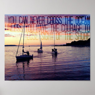 Moed om de kust te verlaten poster