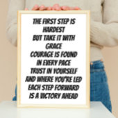 Moed om een inspirerend minigedicht te beginnen poster