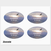 Moed tot wijziging ovale sticker (Vel)